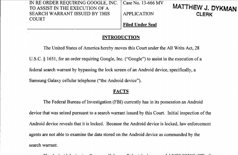 Screenshot from one of the Google court cases
